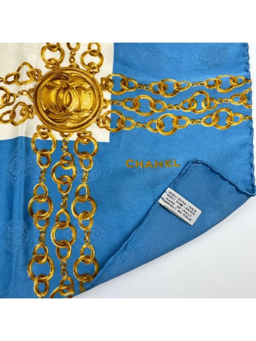 Chanel CC Logo Scarf Silk Multicolor Vintage - Picture 8 of 16